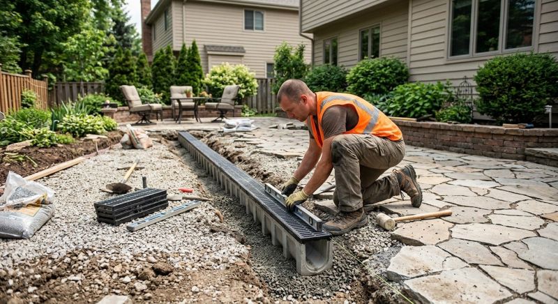 Hillside Drainage Installation in Birmingham, AL